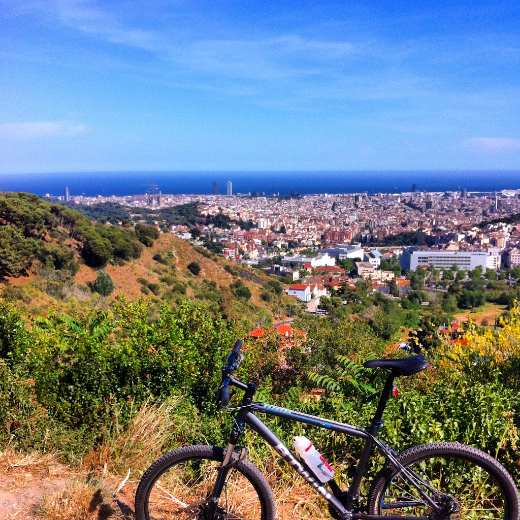Cycling Collserola Mountains around Tibidabo, Barcelona