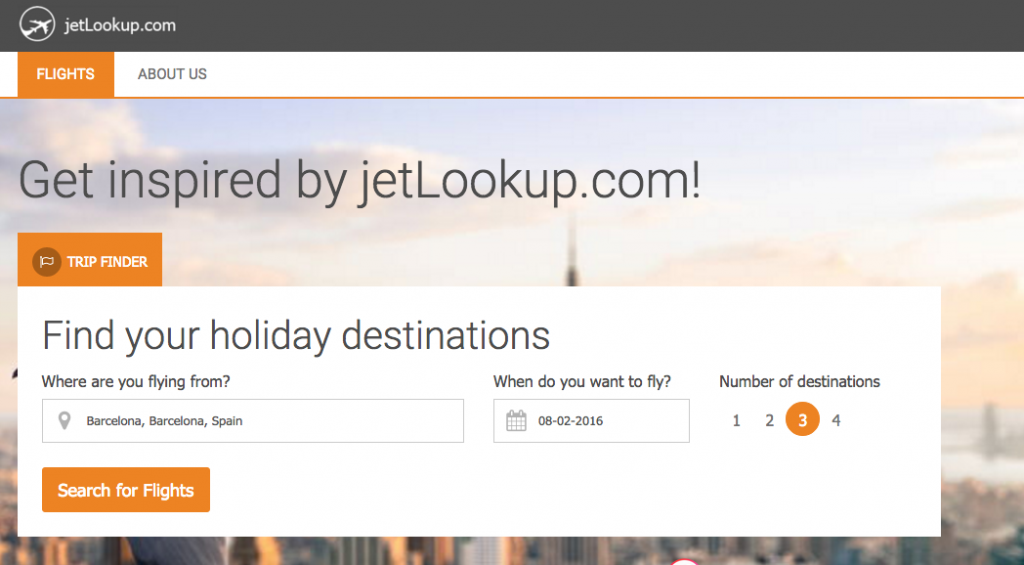 jetLookup.com - Find the cheapest possible flights based on your budget