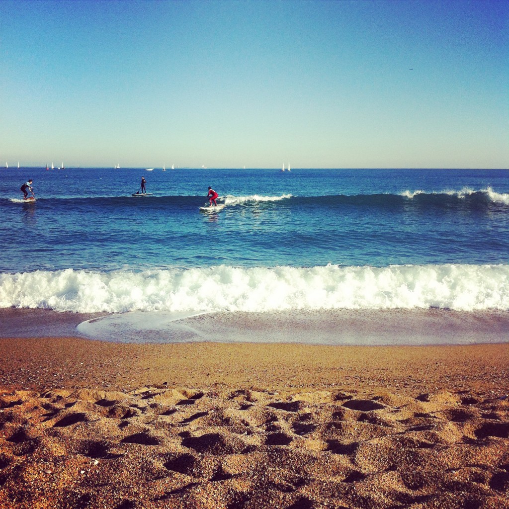 Head to the beaches farthest away from Barceloneta for the cleanest swimming