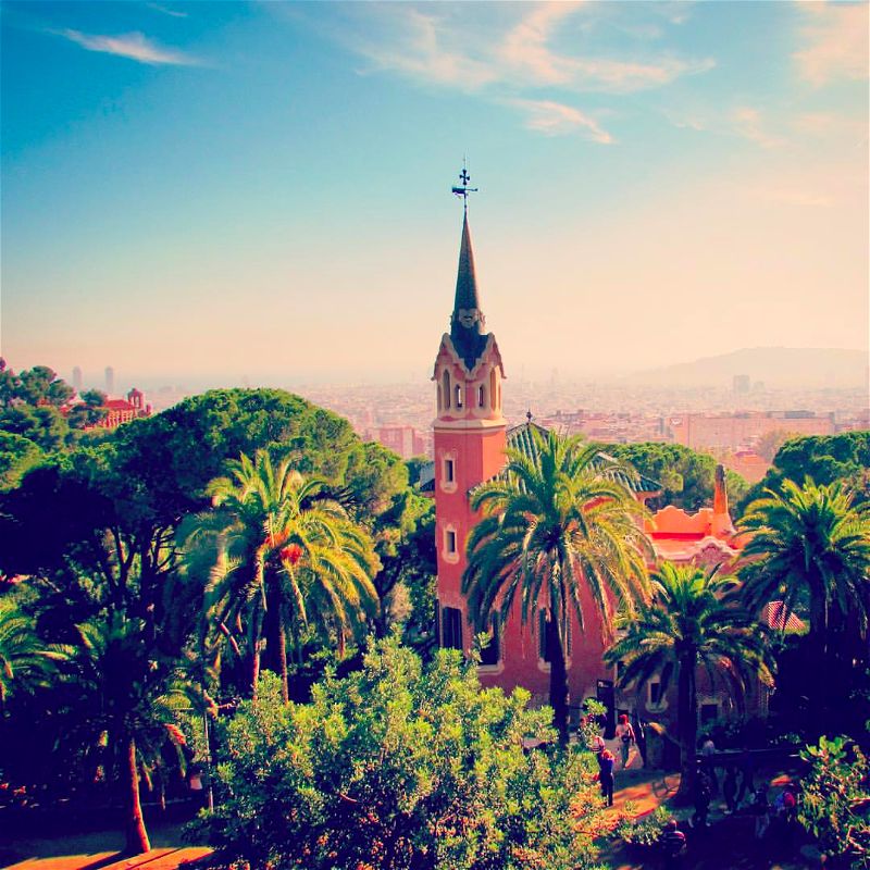 Gaudi house museum in Park Güell, where Antoni Gaudi lived for 20 years