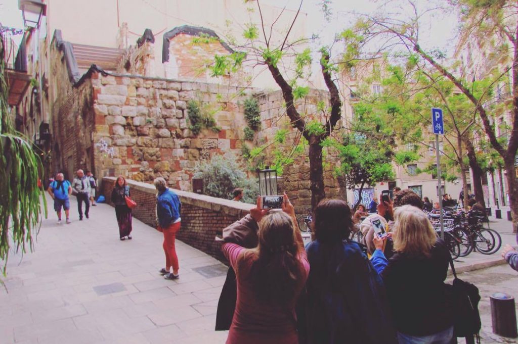Strolling through the ancient streets of Born, Barcelona
