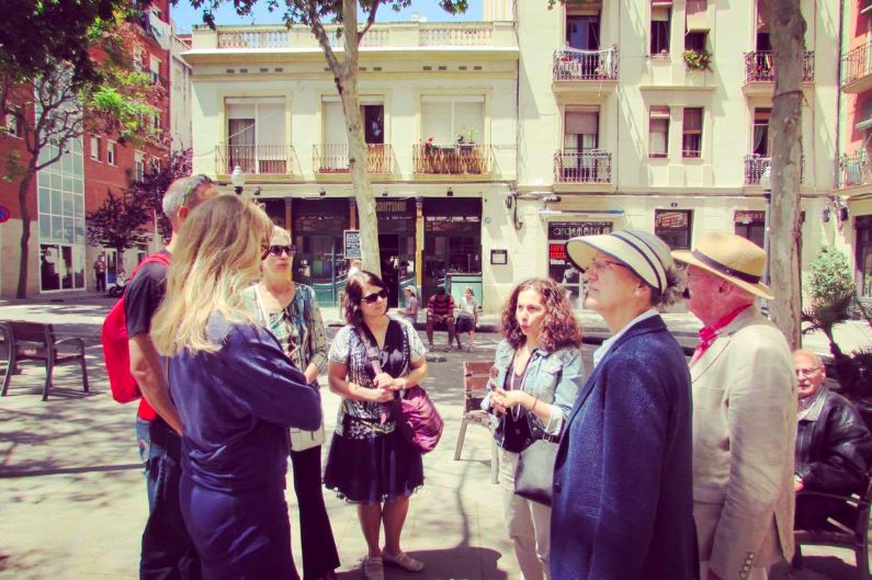 Our guide Marina sharing her passion for the local cuisine in Poblesec