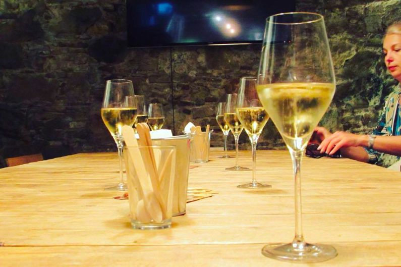 Sipping cava and making new friends in San Antoni Barcelona on the Barcelona Eat Local Food Tour
