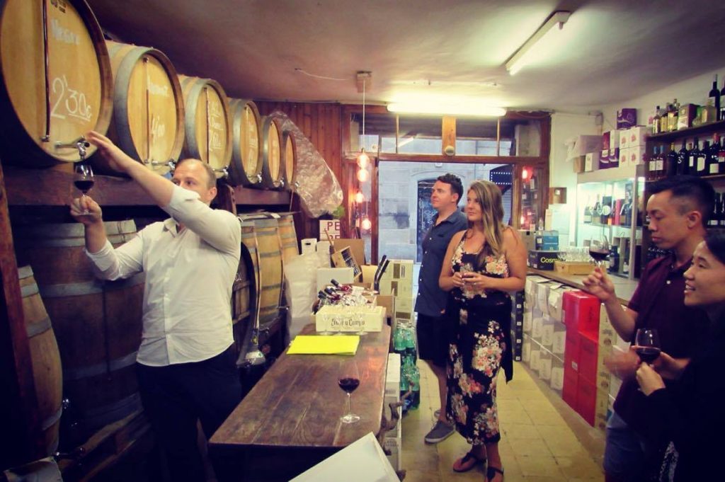 Fintan pouring us another, straight from the barrel.