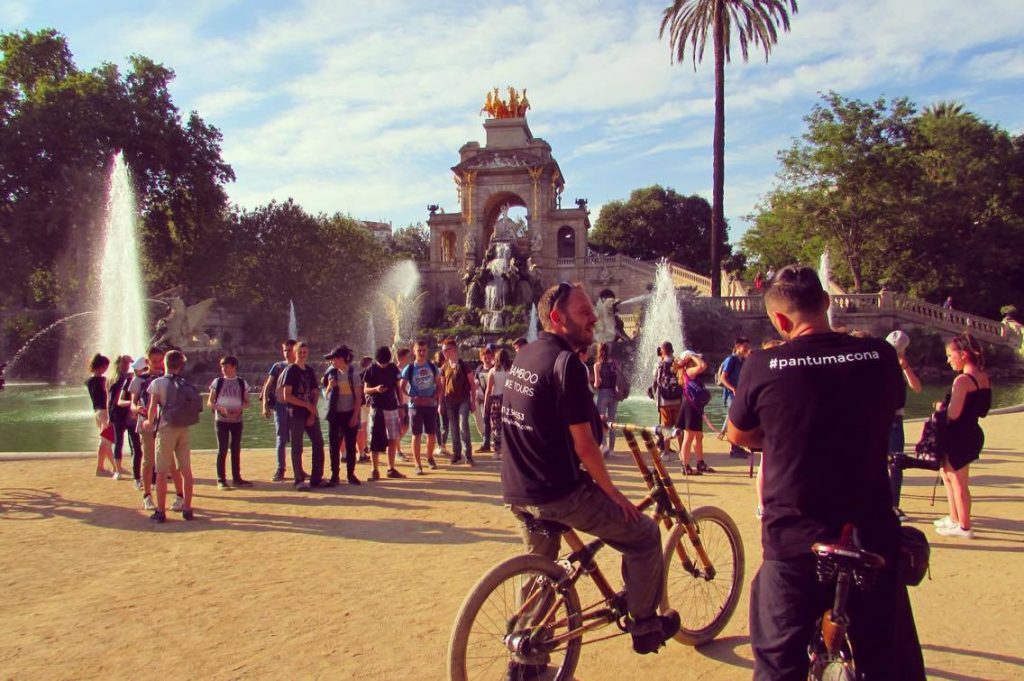 Andre telling us about the fascinating history of Barcelona's Parc de la Ciutadella
