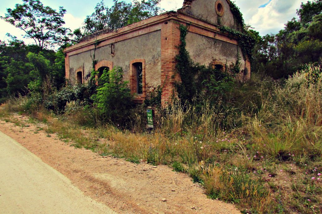 Abandoned train station along the Greenways (Vias Verdes) Cycle track in Girona, Catalunya