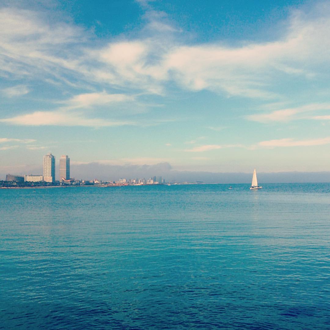 Sailing in Barcelona.