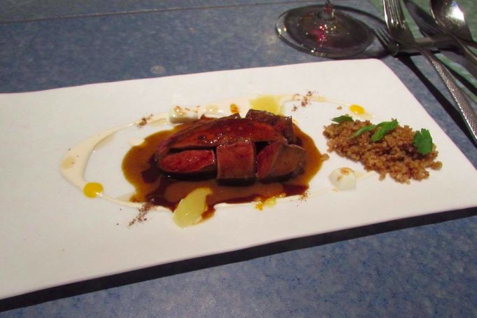 Moroccan-style pigeon at Disfrutar Michelin starred restaurant in Barcelona