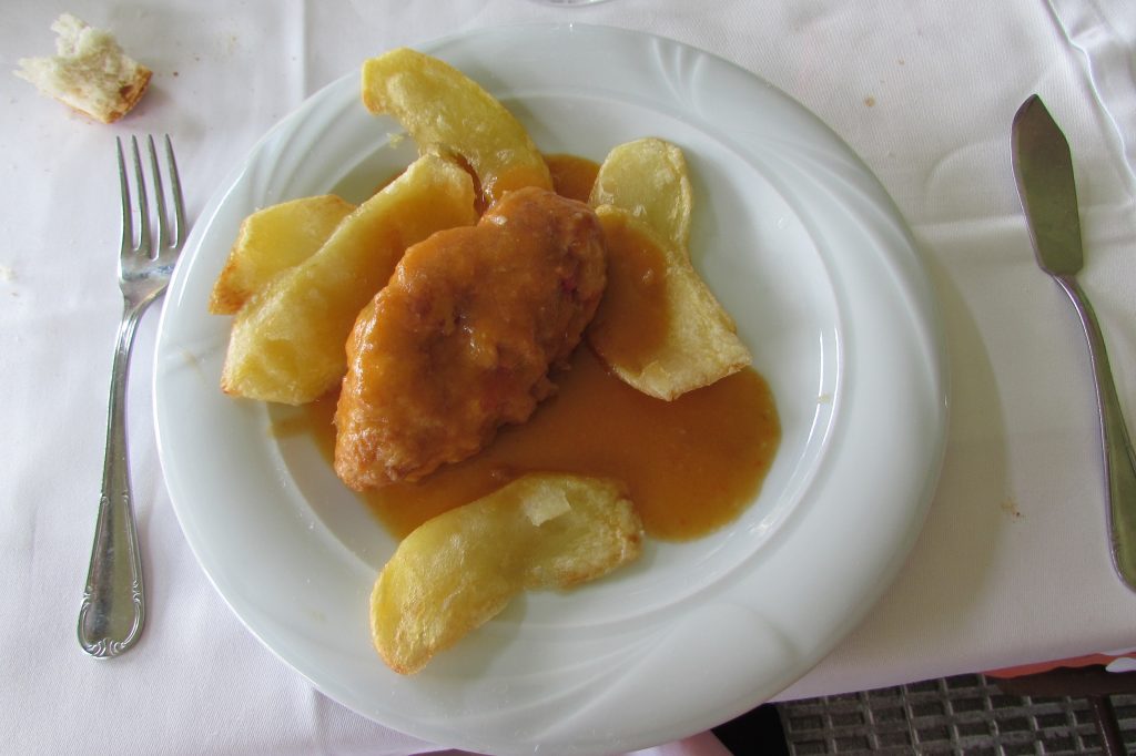 Eating Bacalao in Asturias