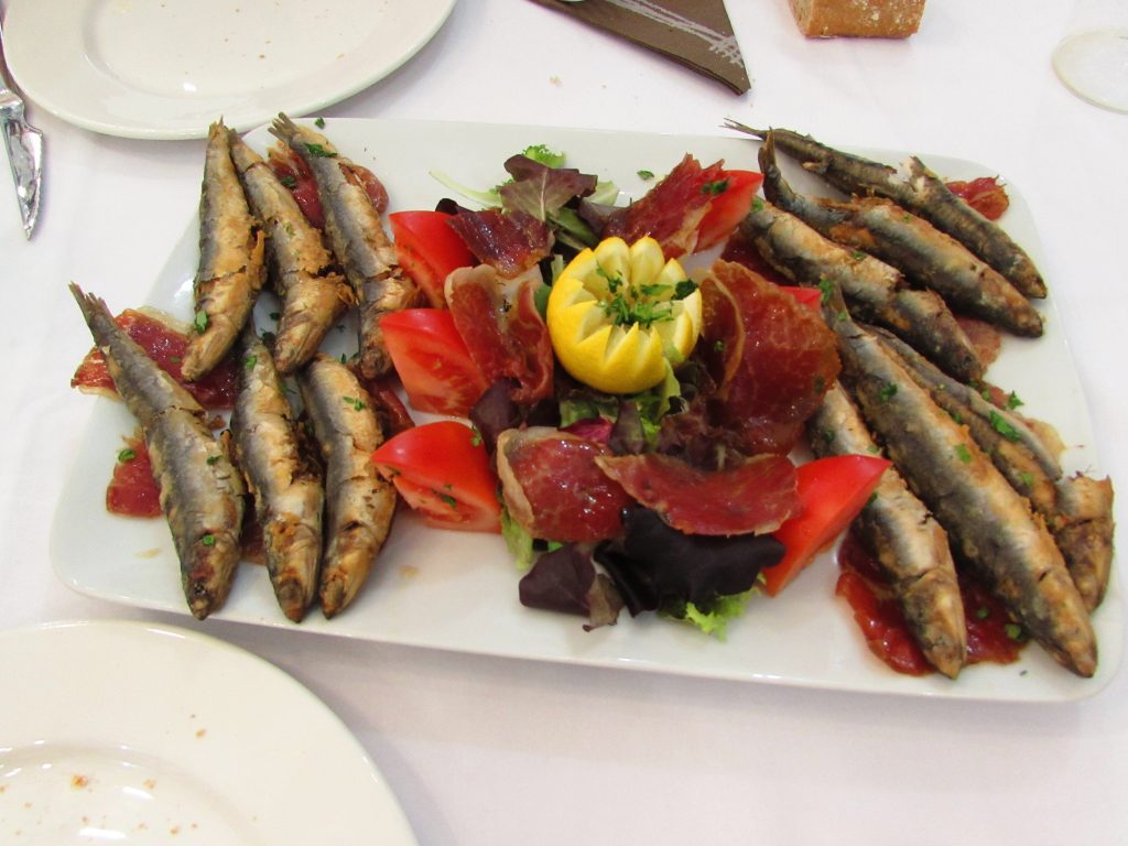 The best sardines in Asturias - at La Pumarada Sideria and Restuarant in Gijon
