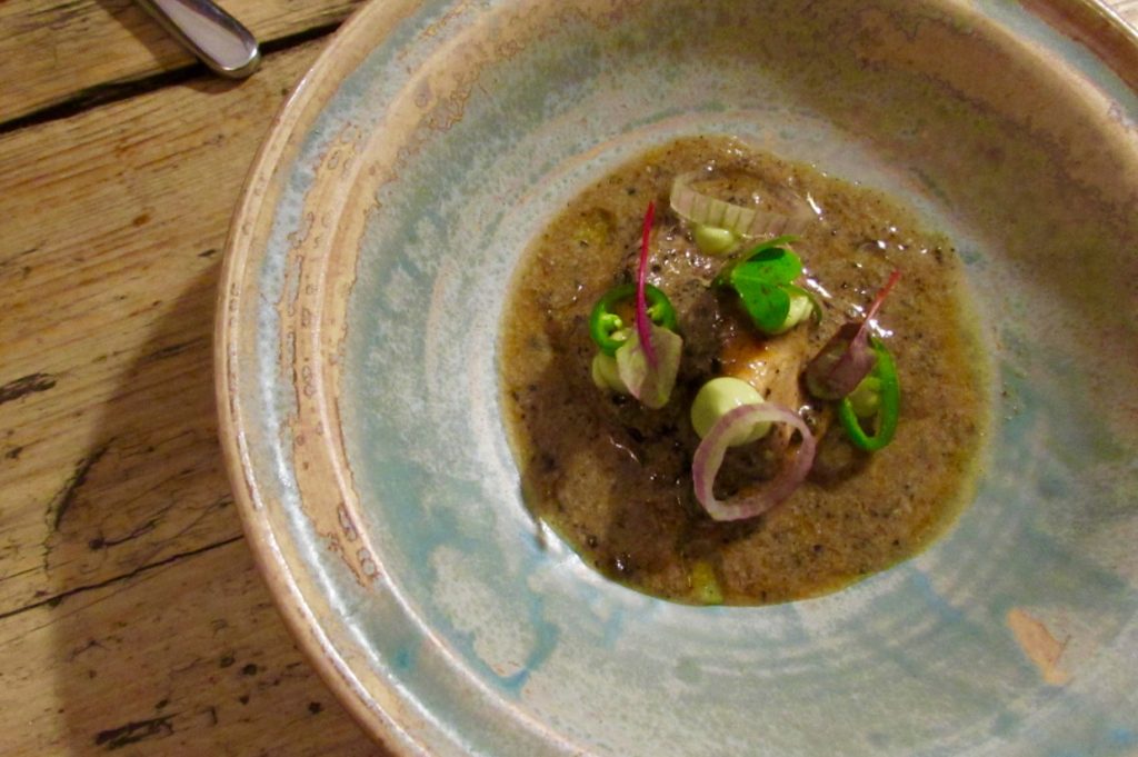 “aguachile de mejillones” at Mano Rota