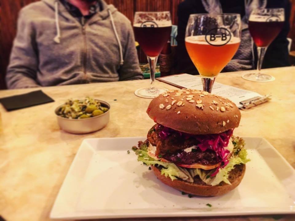 Moreneta Veal Burger at Barna-Brew, Sant Antoni, Barcelona Brewpub