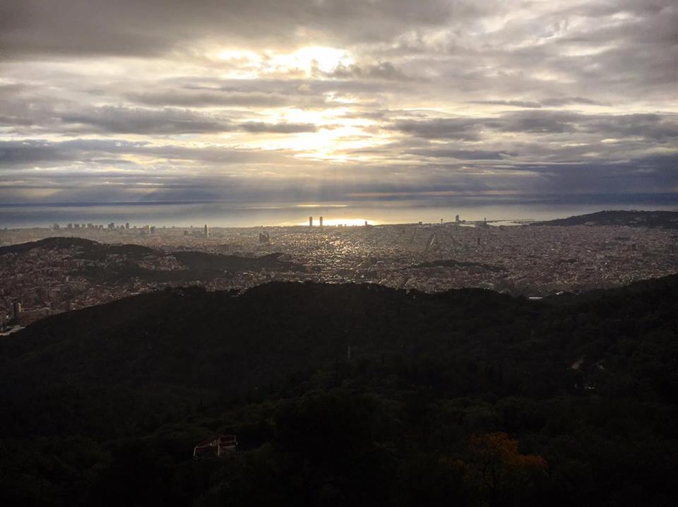 Morning view from Gran Hotel La Florida Hotel in Barcelona