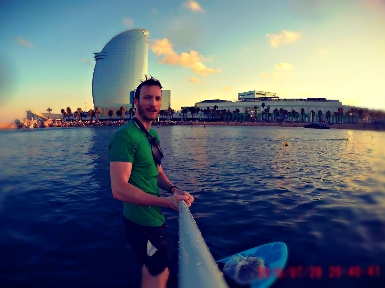 SUP Paddle Boarding Surfing in Barcelona - Blog Post Guide by Ben Holbrook