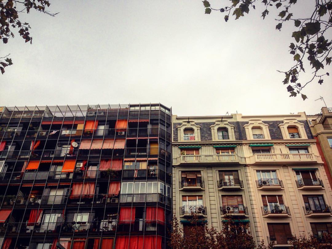 New next to the old, typical of Barcelona - by Ben Holbrook
