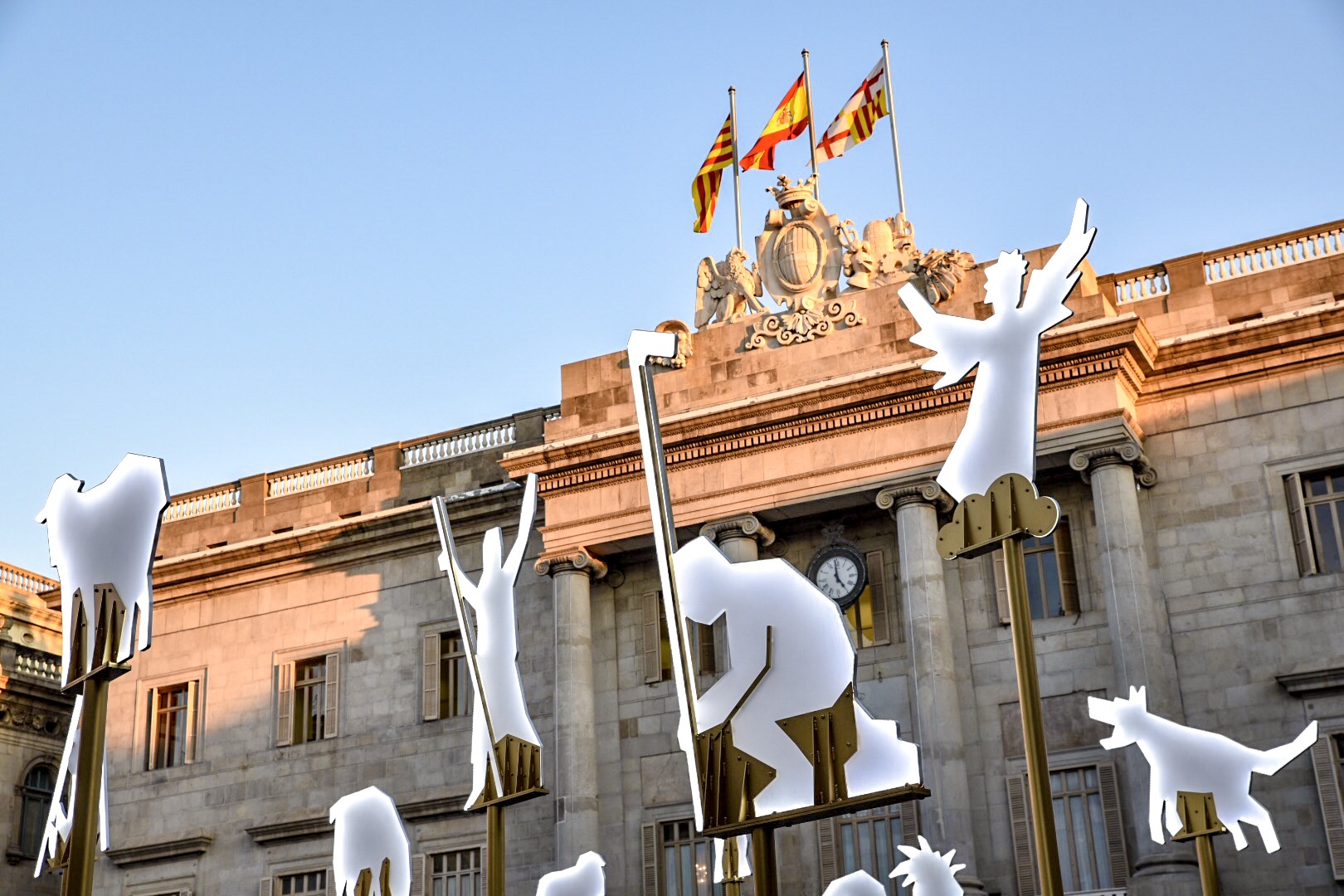 Quirky Christmas Traditions in Barcelona Placa Jaume Christmas decorations Barcelona