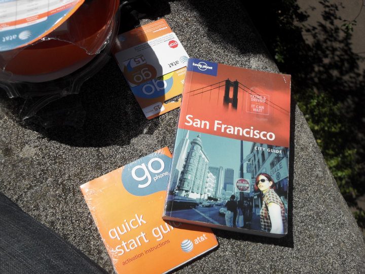 San Francisco Lonely Planet Guide that we used to find the sites of San Fran