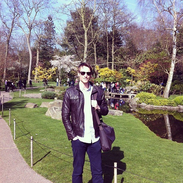 Ben Holbrook Travel Writer and Photographer in Kyoto Gardens, Kensington, London