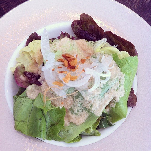 Green salad at Yashin Sushi, Kensington, London