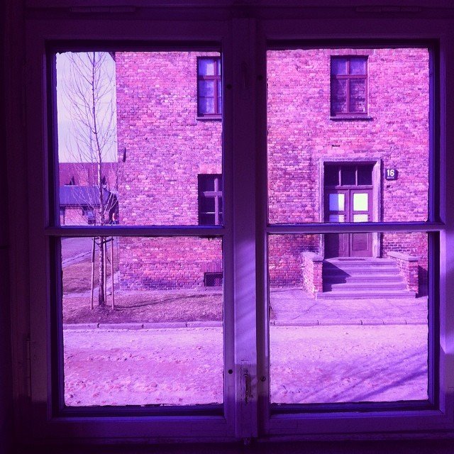 In a building in Auschwitz Concentration Camp, Poland