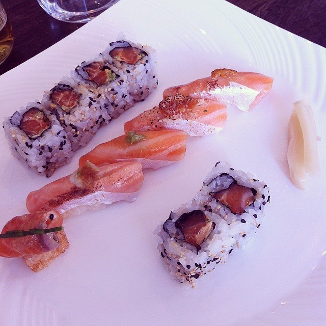 Salmon Sushi Lunch Yashin Sushi, London