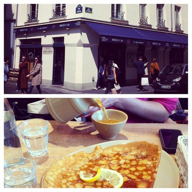 Breizh Cafe in the hip and arty area of Marais, Paris