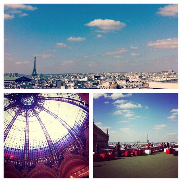 the views from the rooftop terrace of Lafayette shopping centre.