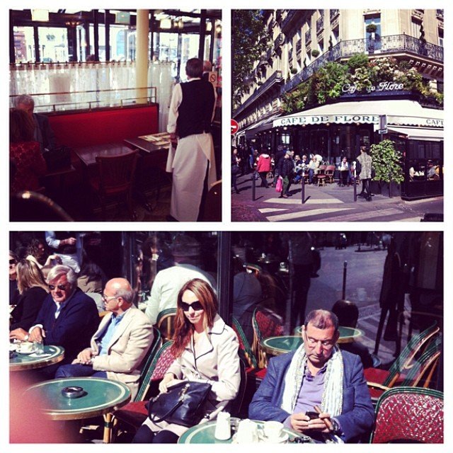 the terrace of cafe de Flore in Paris - Paris' oldest coffee house