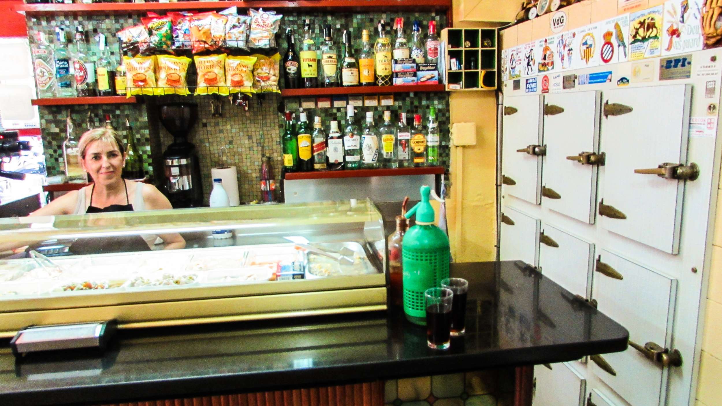 At the bar in Barcelona's best Vermouth bar: La Vermuteria del Tano Gracia Barcelona