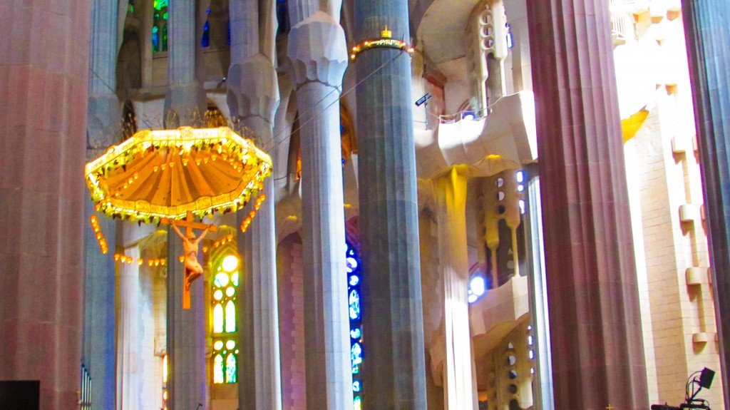 The hanging Jesus in Sagrada Familia, Barcelona