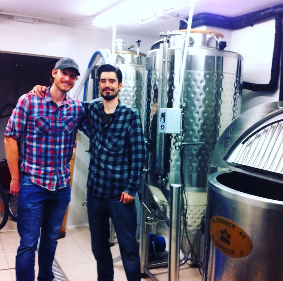 Antoni Tàpies and Ben Holbrook and La Gorda Brewpub Sants Barcelona