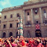 Castellets (human towers) in the Gothic Quarter's handsome Placa Jaume for the annual La Merce festival (every September)