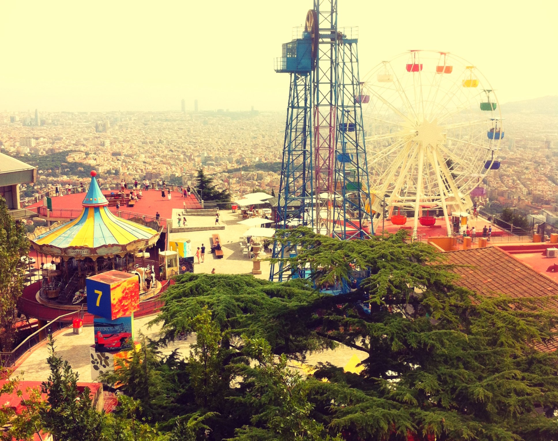 Tibidabo Theme Park Barcelona Mountains
