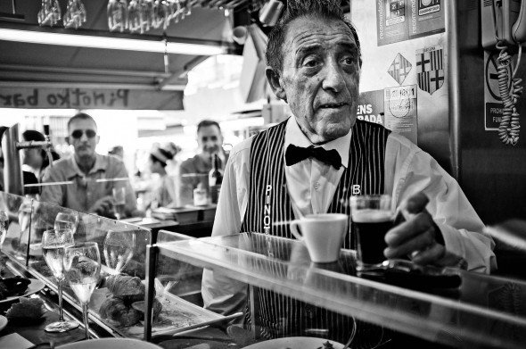 Juanito Bayen Owner of Pinotxo Bar in Barcelona La Boqueria Market on Las Ramblas - photo by Keith Davies