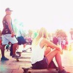 Barceloneta beach life, Barcelona longboard skaters