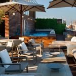 Rooftop terrace at luxury boutique hotel Omm in Barcelona
