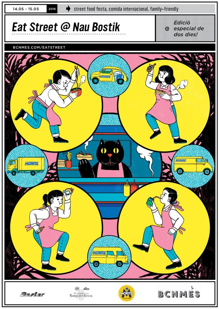 Eat Street Food Market Barcelona Poster May 2016