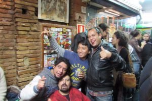 Party people at Mariachi Bar Gothic Quarter Barcelona