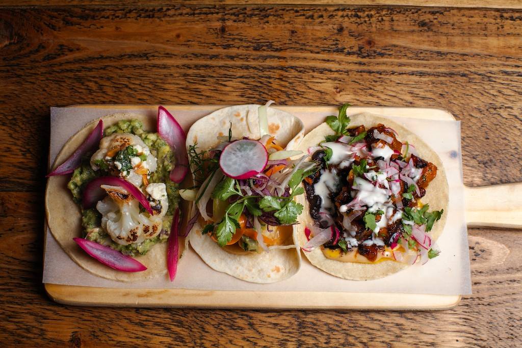 Freshly made tacos at Caravelle in Barcelona