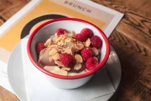 Homemade granola for brunch at Caravelle in Raval, Barcelona