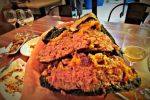 Beastly burger at BlackLab Brewing in Barcelona