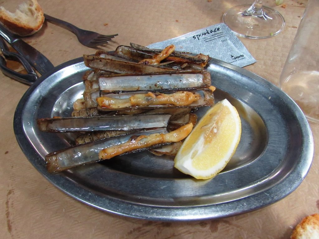 Navajas - Razor clams in Asturias
