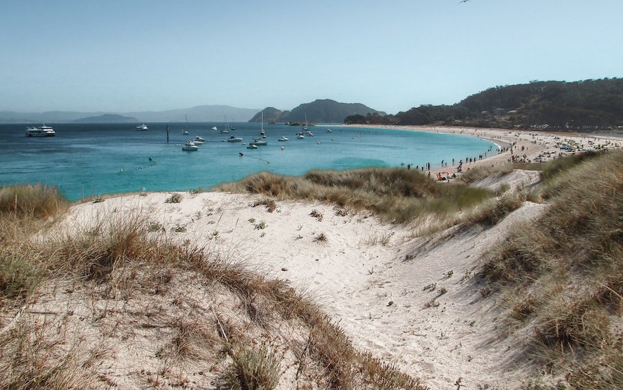 Ben Holbrook in the Cies Islands Beaches, Galicia, northern Spain