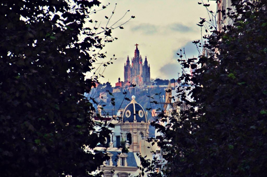views-to-tibidabo-in-barcelonas-carrer-enric-granados-esquerra-de-leixample-neighbourhood