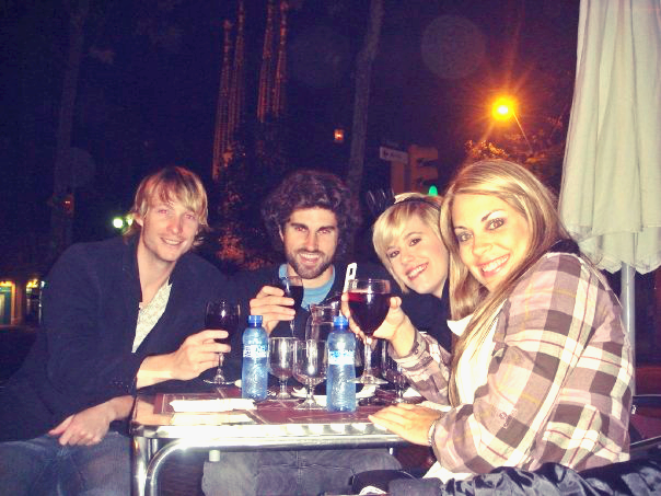 Cafe outside La Sagrada Familia in Barcelona