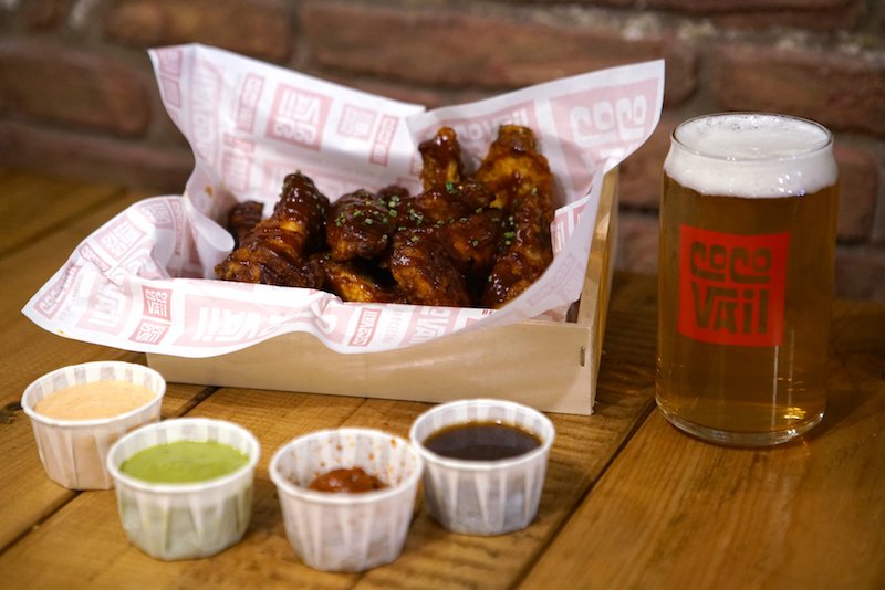 American-style chicken wings at Coco Vail Beer Hall Barcelona