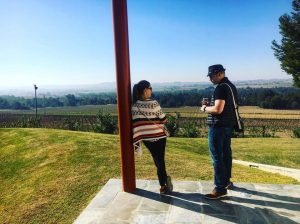 Relaxing at Jean Leon Wine Tasting in Penedes outside of Barcelona
