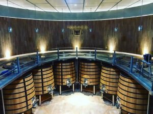 Torres wine casks in Penedes outside of Barcelona