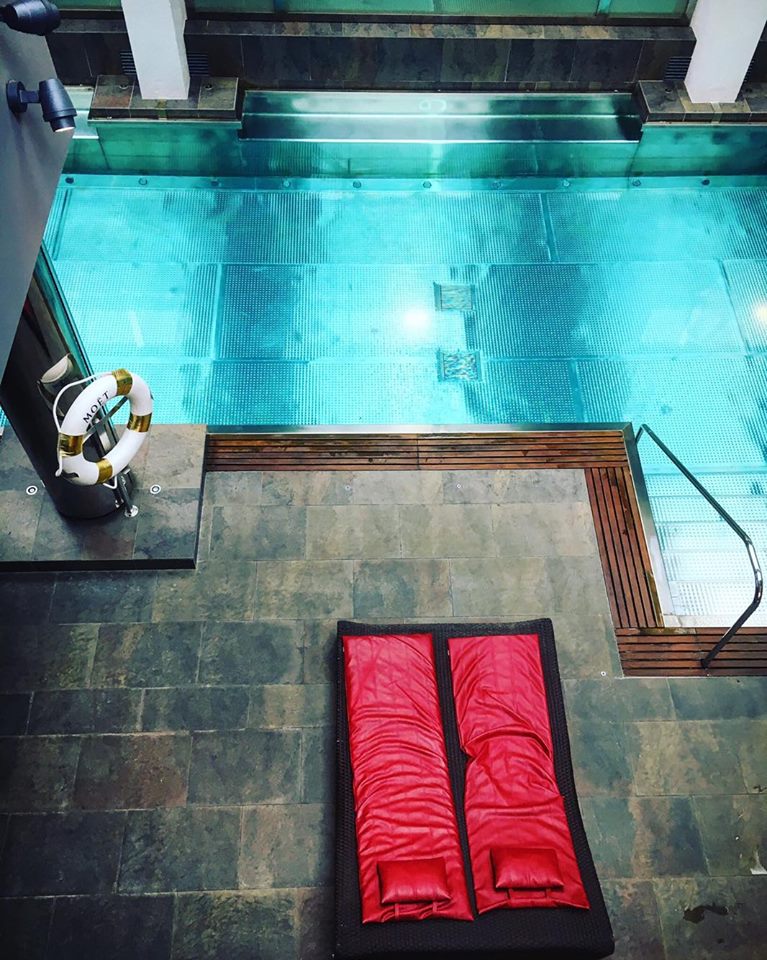 Indoor pool at Gran Hotel La Florida Hotel in Barcelona