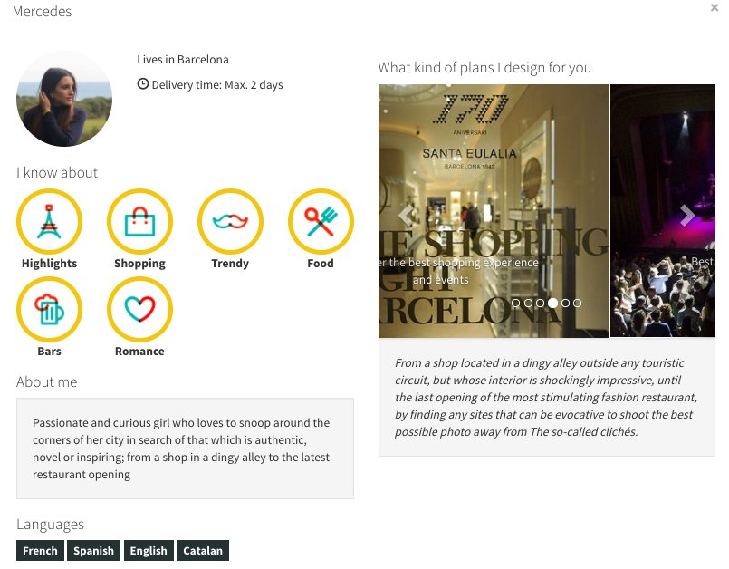 tripUniq Barcelona personalised travel itineraries 